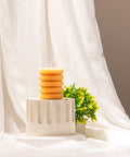 Cylindrical Ribbed Pillar Candle Exyst