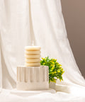 Cylindrical Ribbed Pillar Candle Exyst